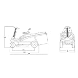 Home Deluxe - Benzin Aufsitzrasenmäher - Reaper Rot - Motorleistung: 4,5 kW (6,5 PS) - 150 Liter Auffangkorb - 61 cm Schnittbreite und höhenverstellbar - Inkl. komplettem Zubehör - 10